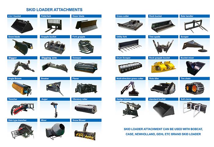 attachments for skid loader